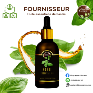 Huile essentielle de basilic pour fournisseur