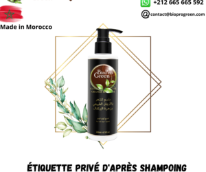 Étiquette privé d’après shampoing