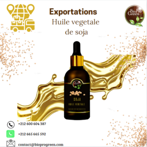 Huiles végétale de soja en exportation