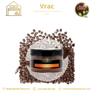 Vrac de gommage pour le corps au café