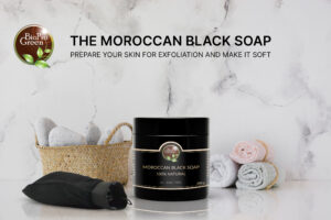 Transform your skin with a timless Moroccan ritual . Just add water , Beldi soap, and a Kessa glove. #HammamExperience #ExfoliationRoutine
